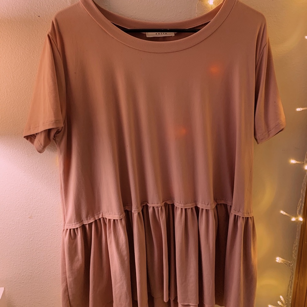 Rose Gold/Mauve Baby Doll Top